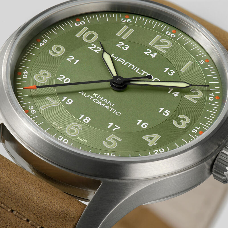 Hamilton Khaki Field Titanium Auto Watch Green Dial, 42mm image number 4
