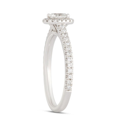 Timeless Oval Diamond Engagement Ring, &frac12; Carat Total Weight, 14K White Gold