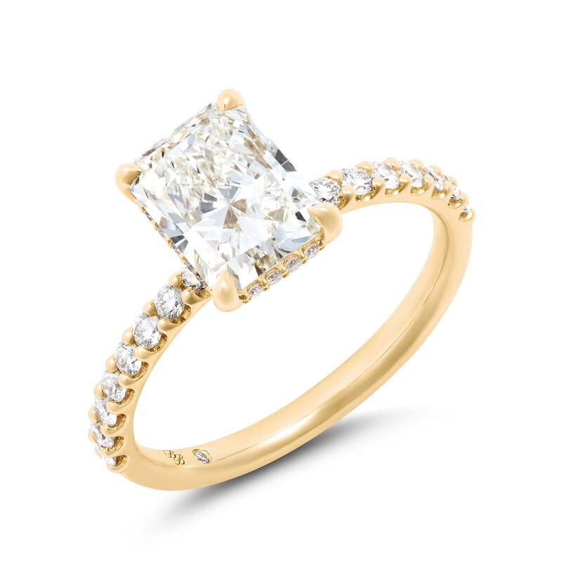 Bella Ponte Radiant Cut Engagement Ring, 18K Yellow Gold image number 0