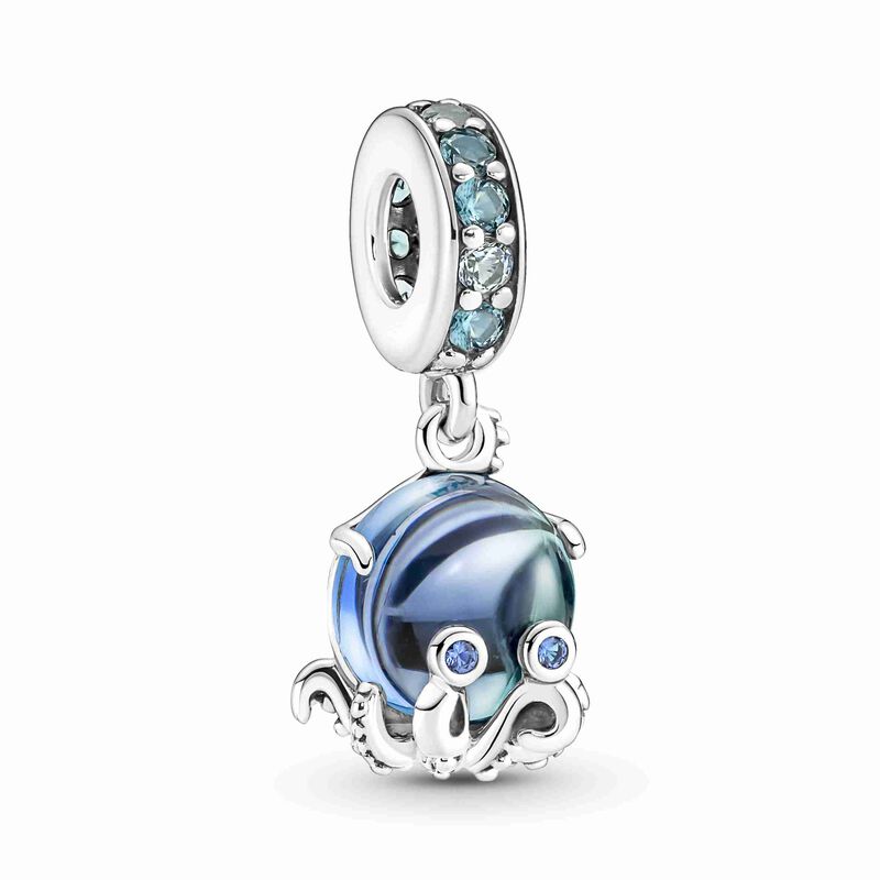 Pandora Murano Glass Cute Octopus Dangle Charm image number 1