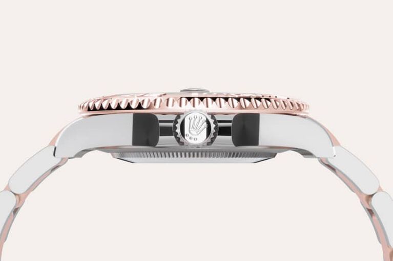 rolex yacht-master in everose rolesor - combination of oystersteel and everose gold, m268621-0003 - everose rolesor - ben bridge