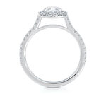 De Beers Forevermark Round Diamond Halo Engagement Ring 18K