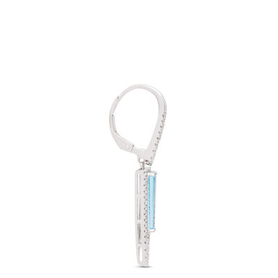 Tapered Blue Topaz Drop Earrings
