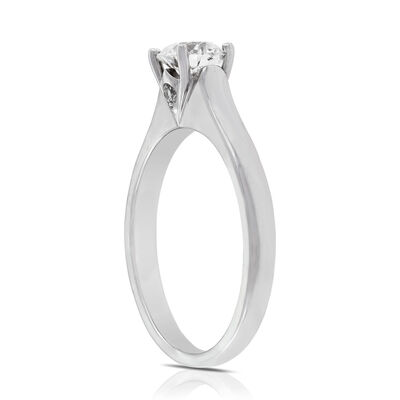 Ben Bridge Signature Diamond Solitaire Engagement Ring 18K White Gold