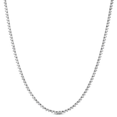 Diamond Choker Necklace, 14K White Gold