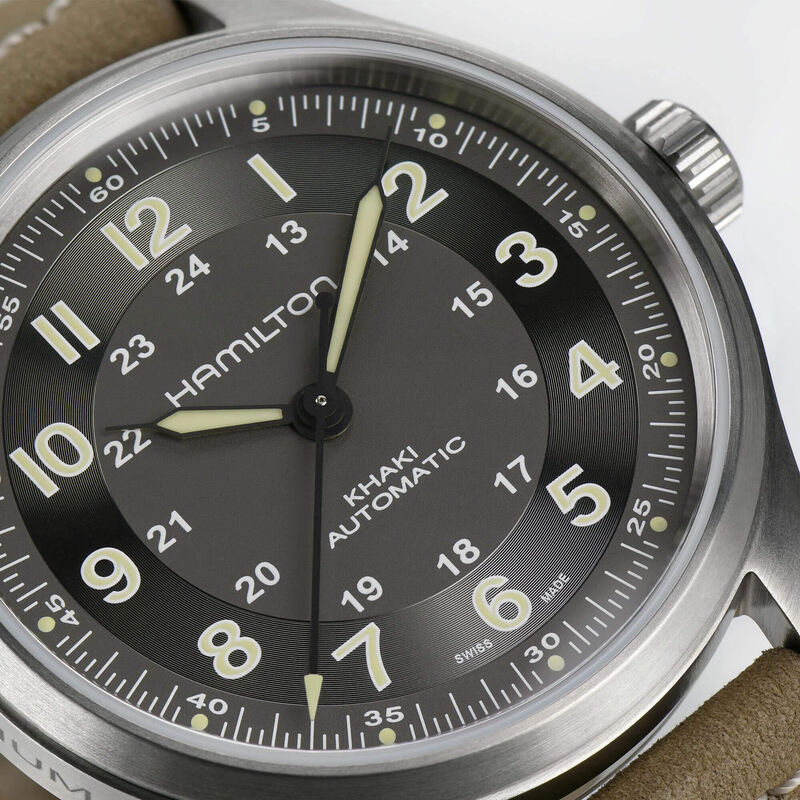 Hamilton Khaki Field Titanium Leather Automatic Watch, 42mm image number 4