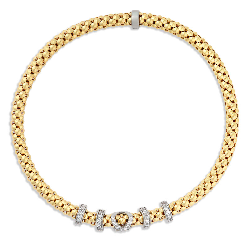 Toscano Stretchy Bracelet, &frac12; Carat Total Weight, 18K Yellow Gold image number 2