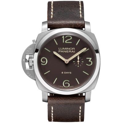 Panerai Luminor 1950 Left-Handed 8 Days Brown Dial Watch, 47mm