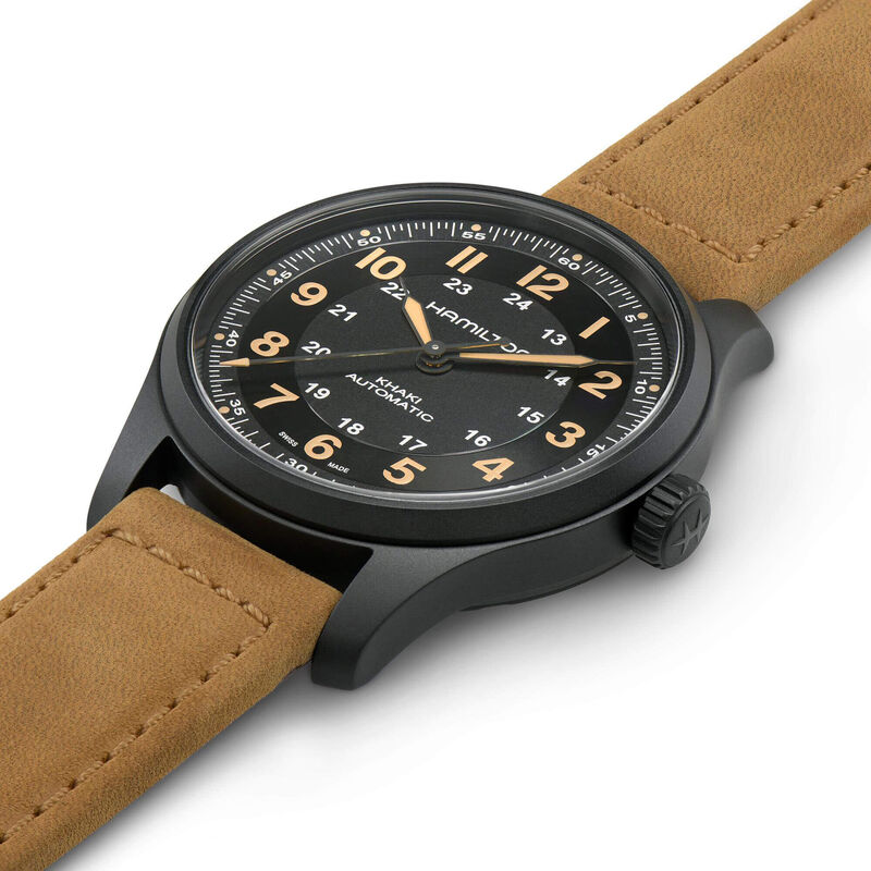Hamilton Khaki Field Black PVD Titanium Automatic Watch, 42mm image number 4