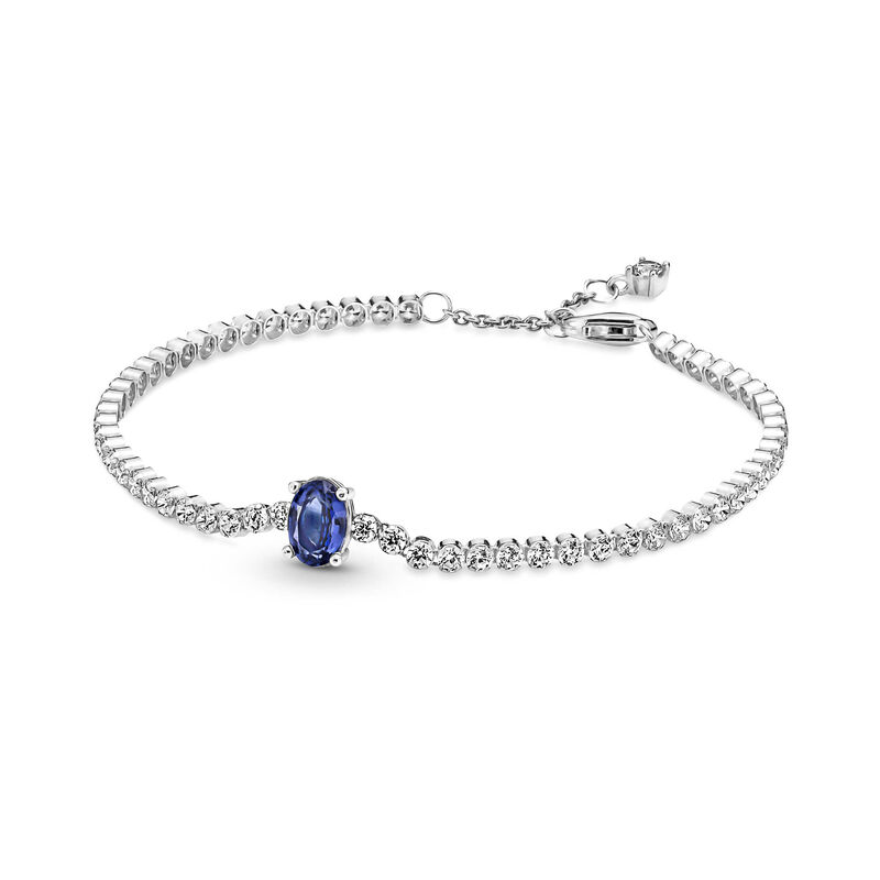 Pandora Sparkling Blue Crystal Pavé CZ Tennis Bracelet image number 0