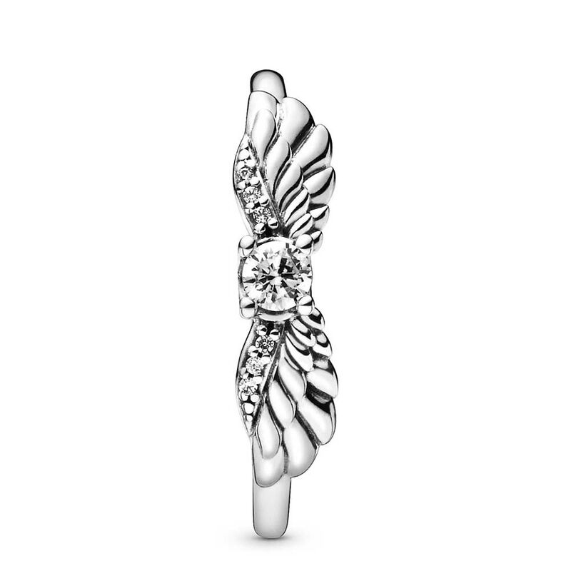 Pandora Sparkling Angel Wings CZ Ring image number 2