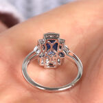 Art Deco Sapphire & Diamond Ring 14K