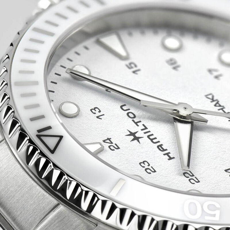 Hamilton Khaki Navy Scuba White Steel Quartz Watch, 37mm image number 2