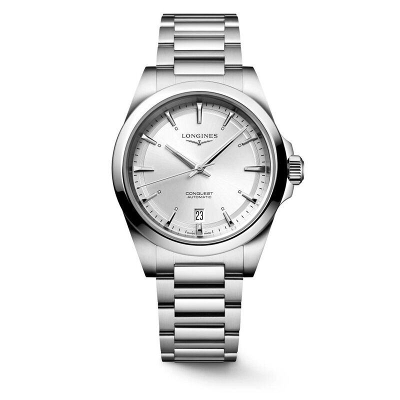 Longines Conquest Silver Dial Watch, 38mm image number 0