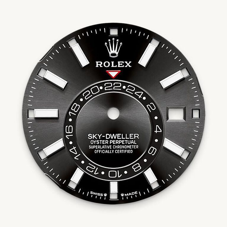 rolex sky-dweller in 18 ct white gold, m336239-0002 - bright black dial - ben bridge