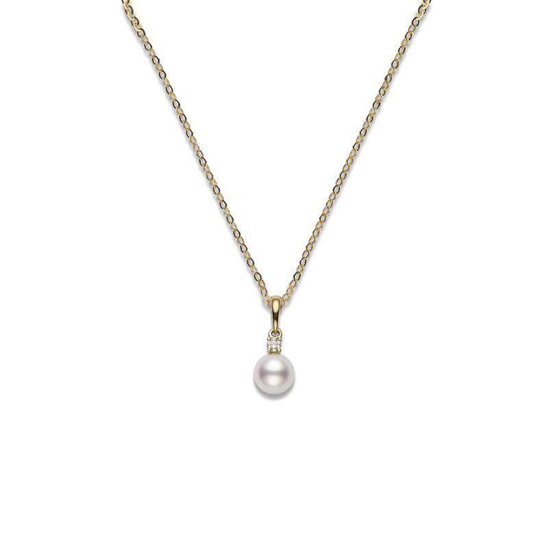 Mikimoto Akoya Cultured Pearl & Diamond Necklace 18K image number 0