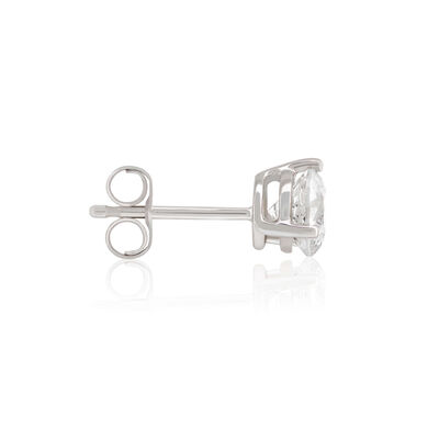 Classic Round Diamond Studs, 1 Carat Total Weight, in 14K White Gold