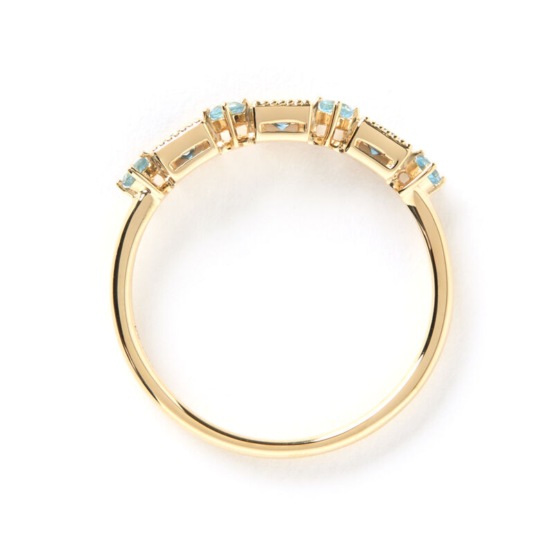 Blue Topaz Ring, 14K Yellow Gold Size 7 image number 2