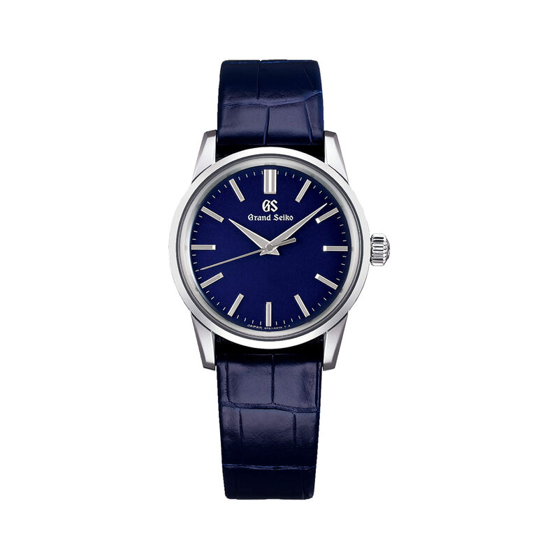 Grand Seiko Elegance Collection Watch Blue Dial Blue Leather Strap, 34mm image number 0