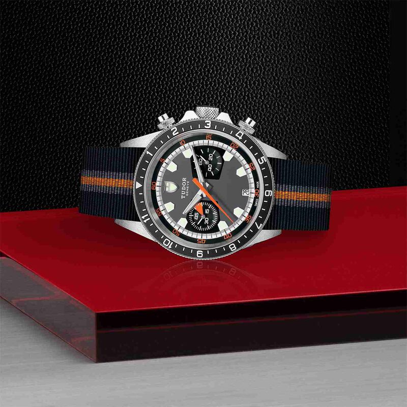 TUDOR Heritage Chrono Watch Grey Dial Fabric Strap, 42mm image number 3