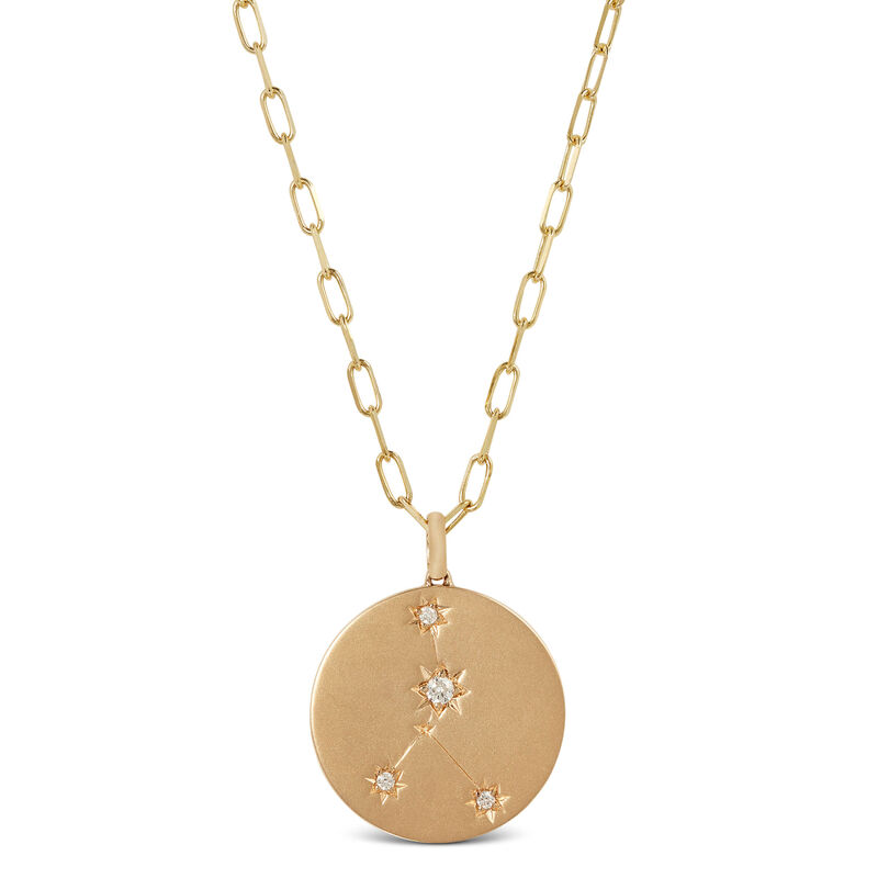 Ikuma Canadian Diamond Cancer Zodiac Necklace 14K image number 1
