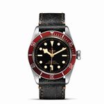 TUDOR Black Bay Watch, Steel Case Black Dial Brown Leather Strap, 41mm