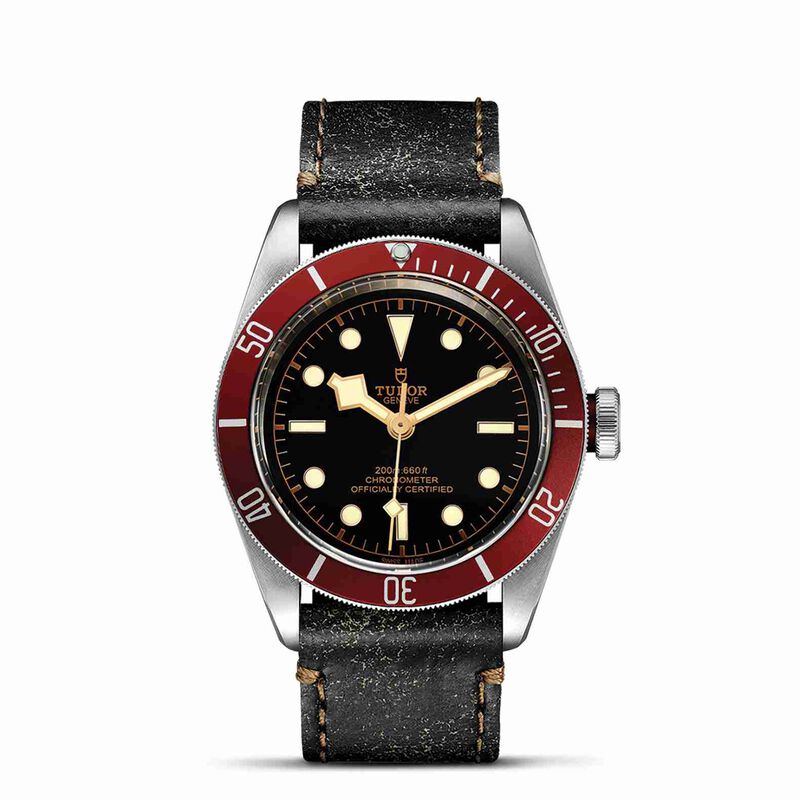 TUDOR Black Bay Watch, Steel Case Black Dial Brown Leather Strap, 41mm image number 0