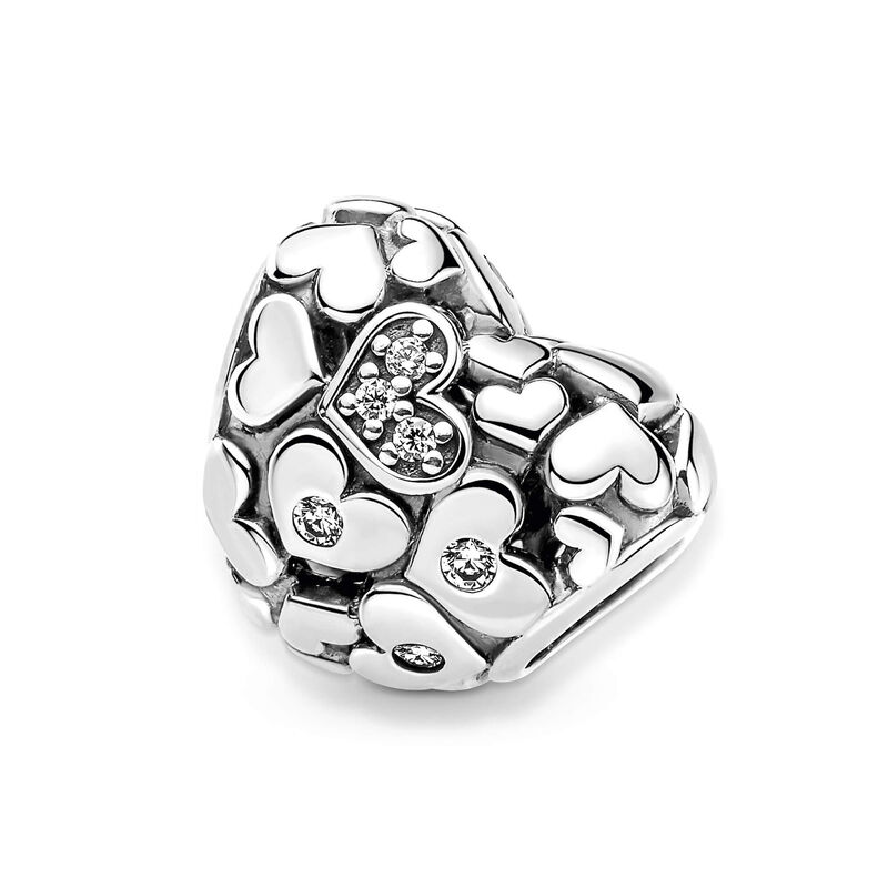Pandora Sparkling CZ Openwork Heart Charm image number 3