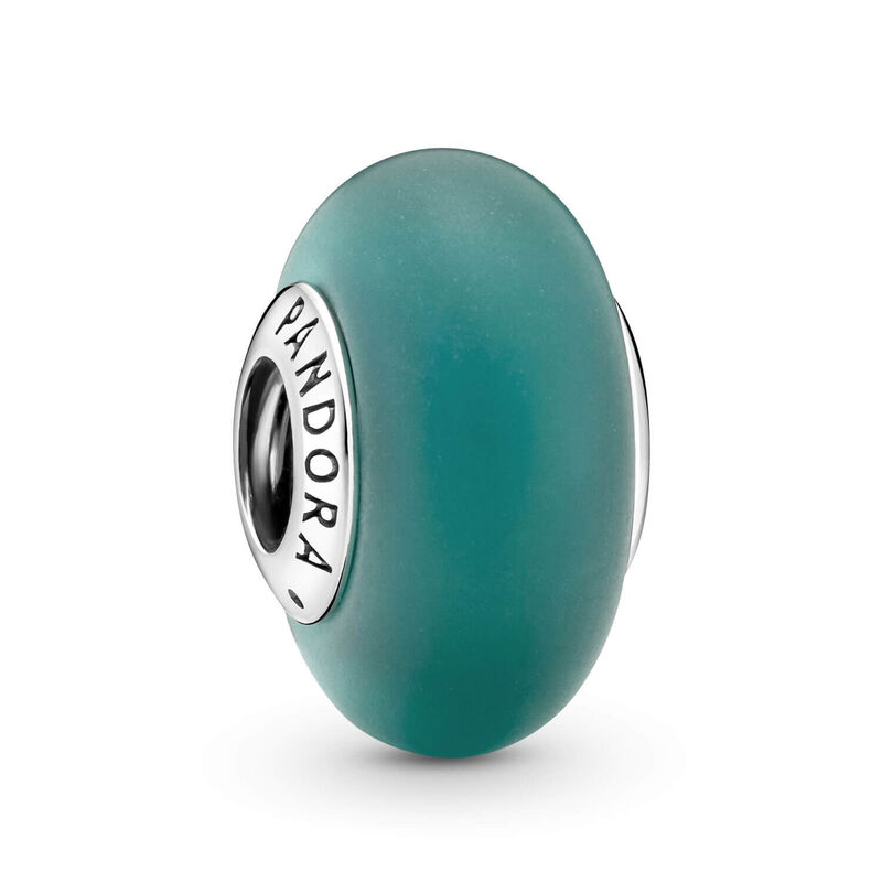 Pandora Matte Green Murano Glass Charm image number 1