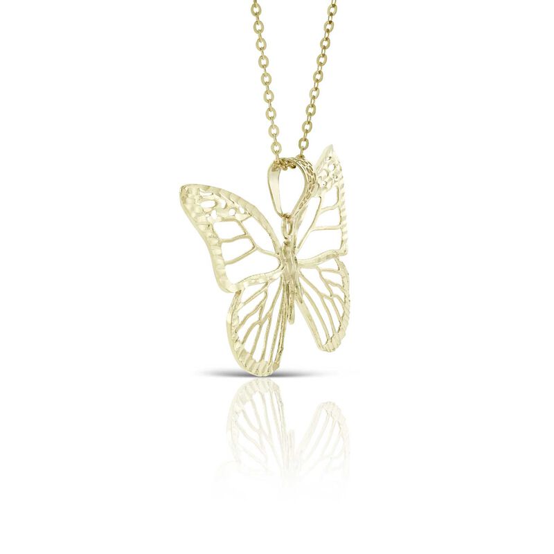 Toscano Butterfly Necklace 14K image number 1