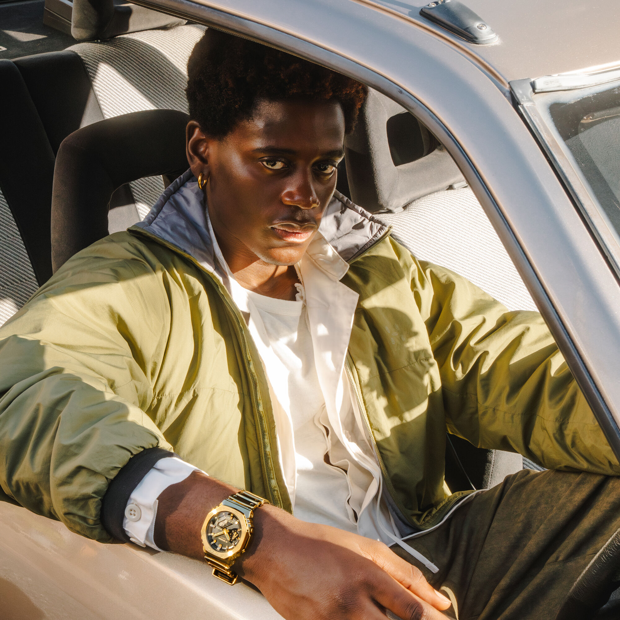 G-Shock G-Steel Fine Metallic Vapor Gold 2100 Series Black Mother