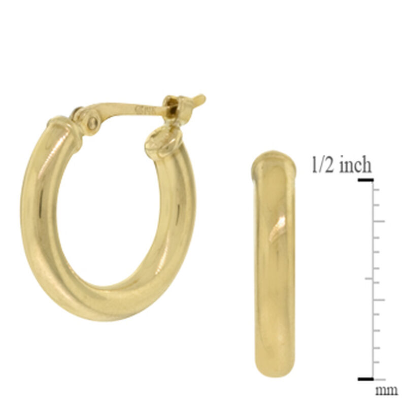 Hoop Earrings, 14K Yellow Gold image number 2