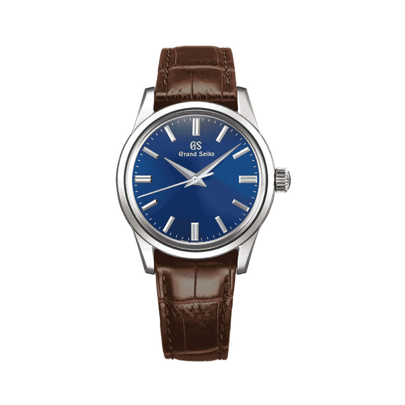 Grand Seiko Elegance Collection Watch Blue Dial Brown Leather Strap, 37.3mm image number 1