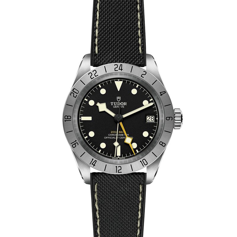 TUDOR Black Bay Pro Watch Steel Case Black Dial Rubber And Leather Strap, 39mm image number 1
