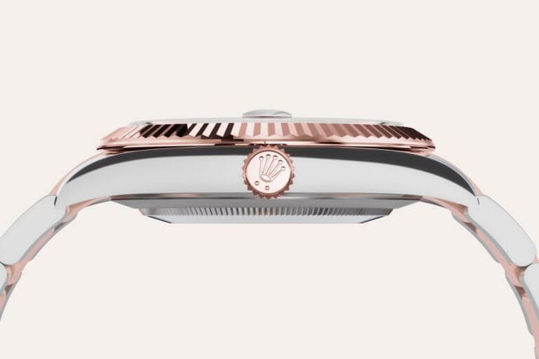 rolex datejust in everose rolesor - combination of oystersteel and everose gold, m126331-0007 - everose rolesor - ben bridge