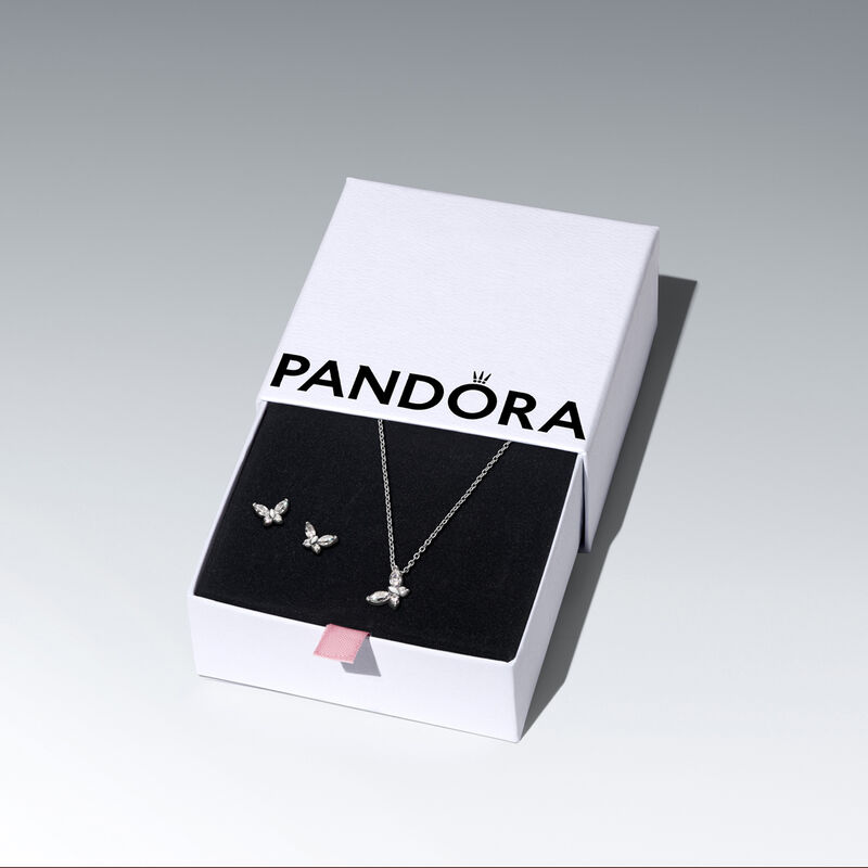 Pandora Sparkling Butterfly Jewelry Gift Set image number 1