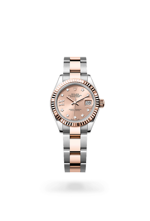 rolex lady-datejust in everose rolesor - combination of oystersteel and everose gold, m279171-0028 - ben bridge