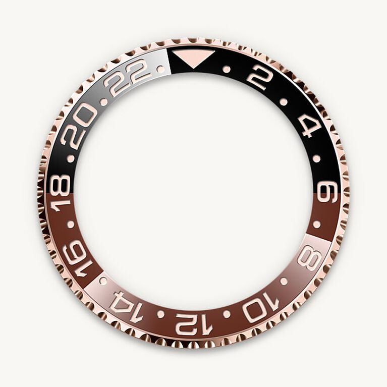 rolex gmt-master ii in 18 ct everose gold, m126715chnr-0002 - 24-hour rotatable bezel - ben bridge