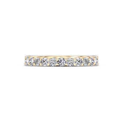 Classic Round Diamond Anniversary Band, &frac12; Carat Total Weight, 14K Yellow Gold