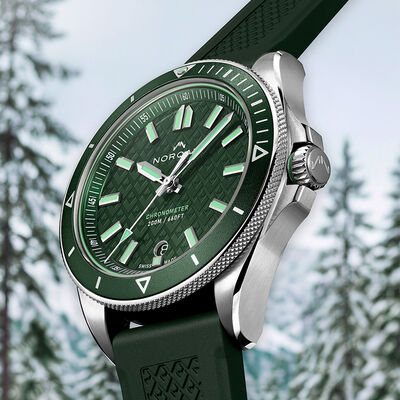 NORQAIN Adventure Green Dial Watch, 40mm
