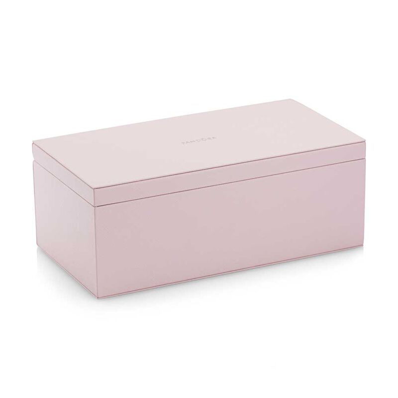 Pandora Medium Pink PU Leather Jewelry Box image number 2