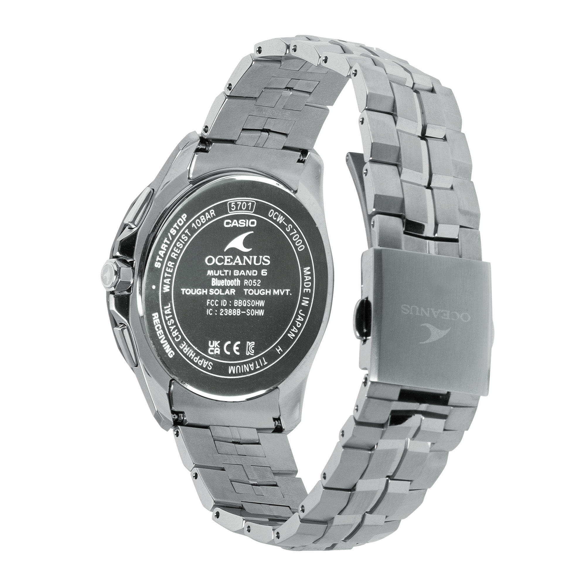 Casio Oceanus Manta S7000 Series Black Dial Watch, 42.8mm