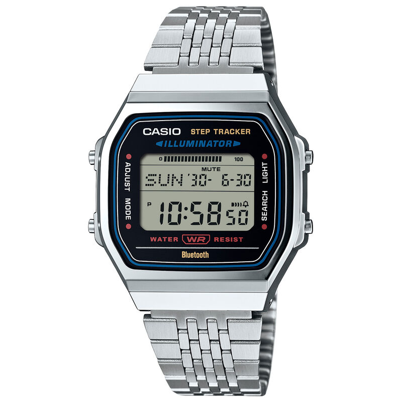 Casio Vintage Gray Digital Dial Watch, 37.9mm x 41.6mm image number 0