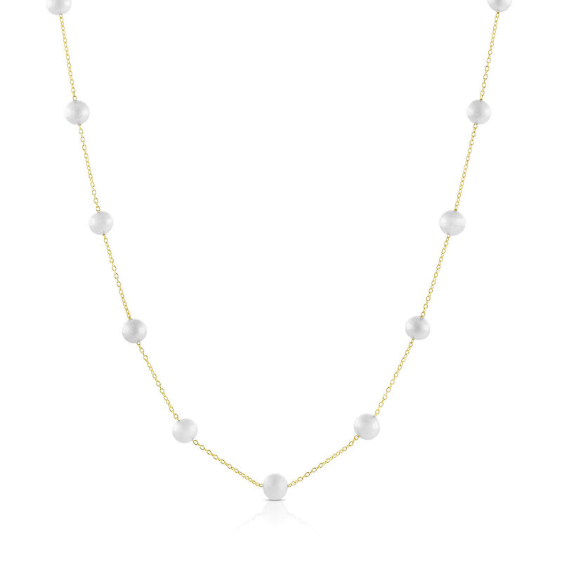 Freshwater Cultured Pearl Necklace 14K image number 1