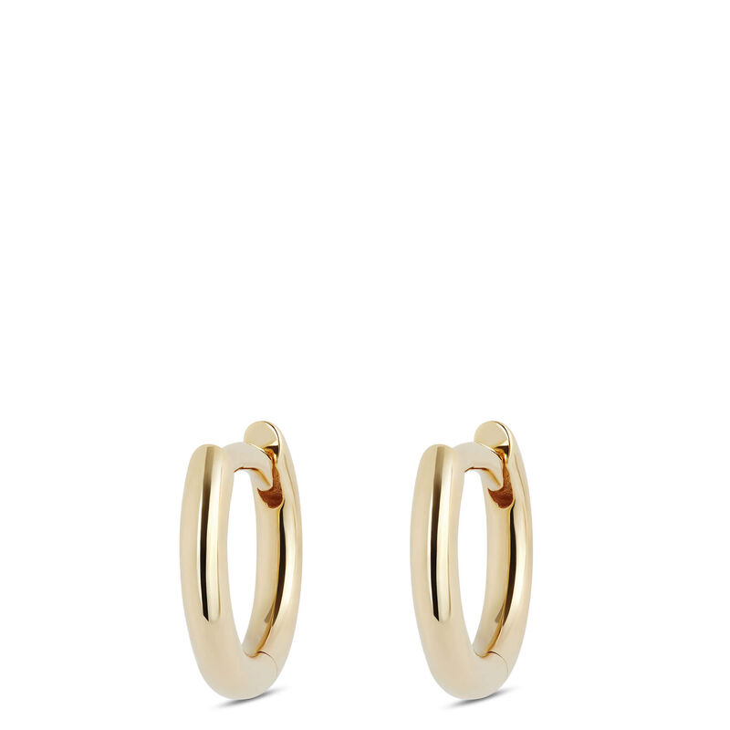 10mm Tiny Hoop Earrings, 14K Yellow Gold image number 0