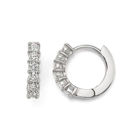 Roberto Coin Diamond Hoop Earrings 18K - 001897AWERX0 | Ben Bridge Jeweler