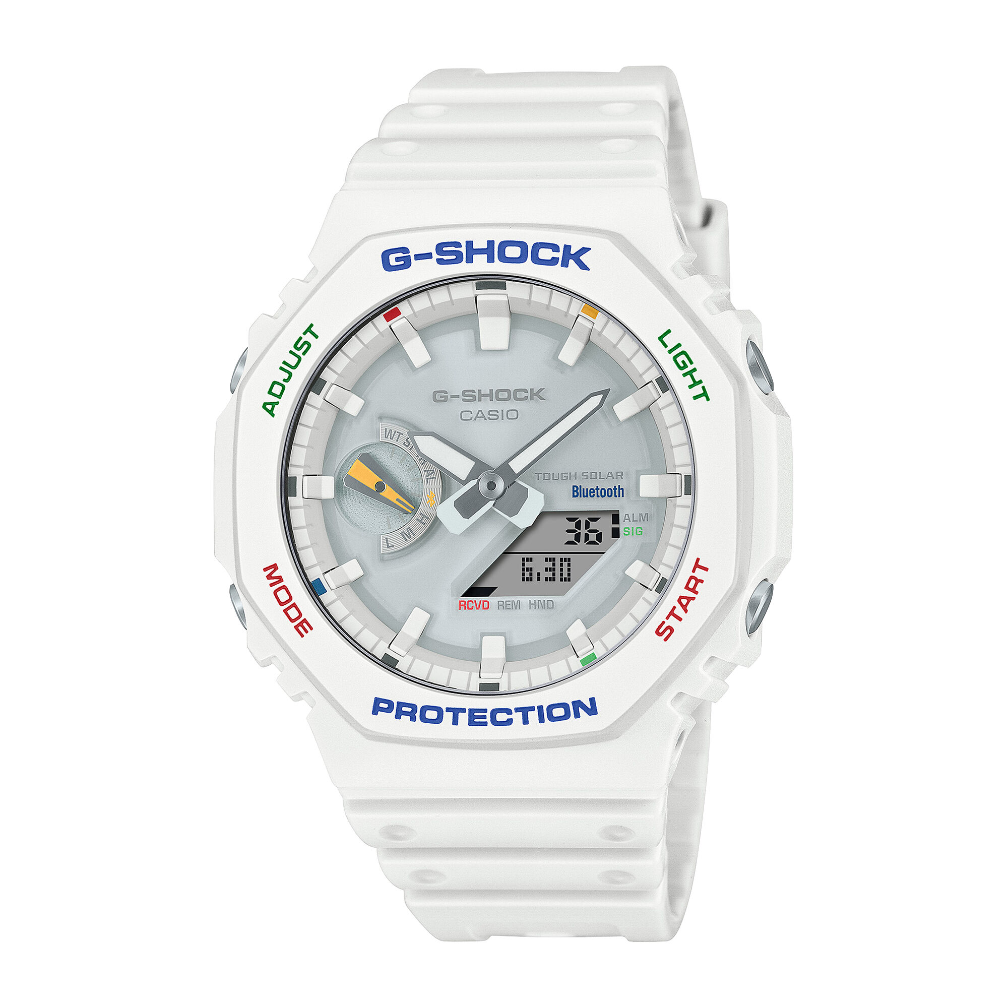 G-Shock 2100 Series White Dial Watch, 45.4mm