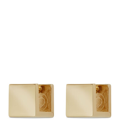 Toscano Necklace Square Hoop Earrings, 14K Yellow Gold