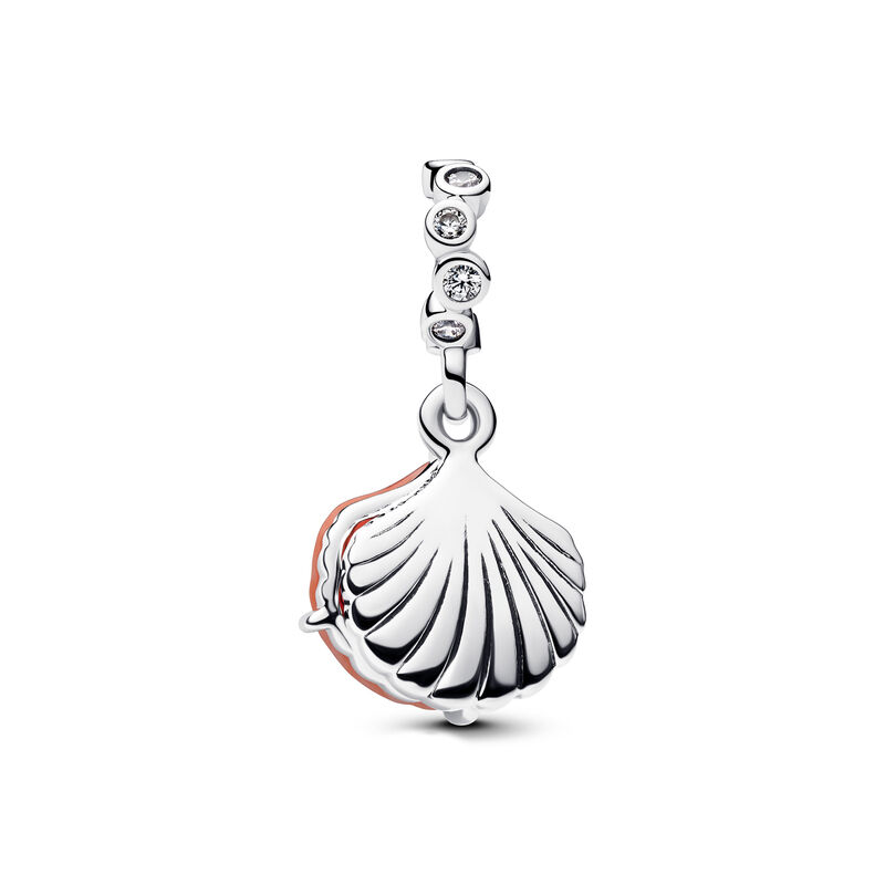Pandora Coral-coloured Shell Double Dangle Charm image number 1