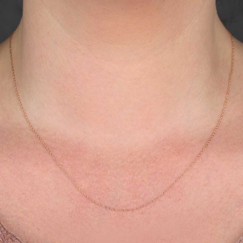 Rose Gold Rope Chain 14K, 18" image number 1